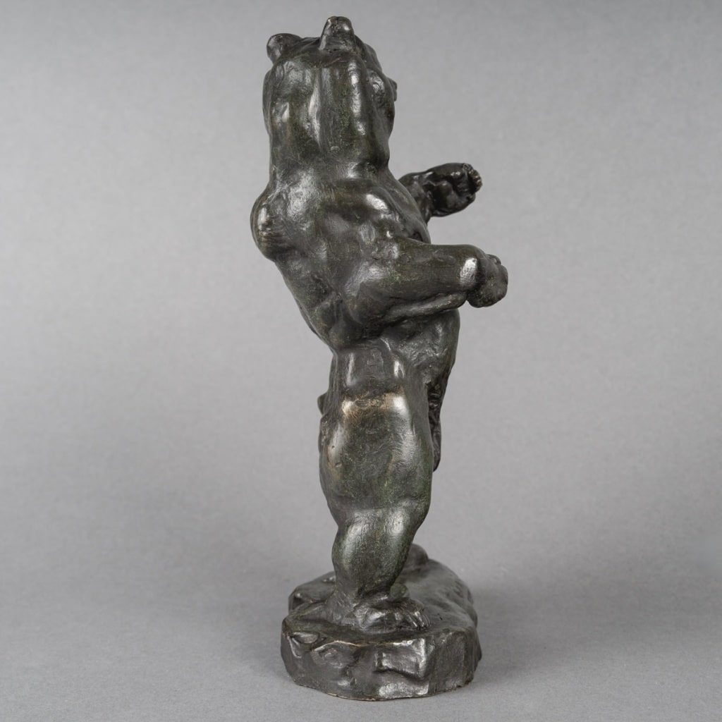 Sculpture – Ours Debout N°2 , Antoine – Louis Barye (1795-1875) – Bronze | Biron 