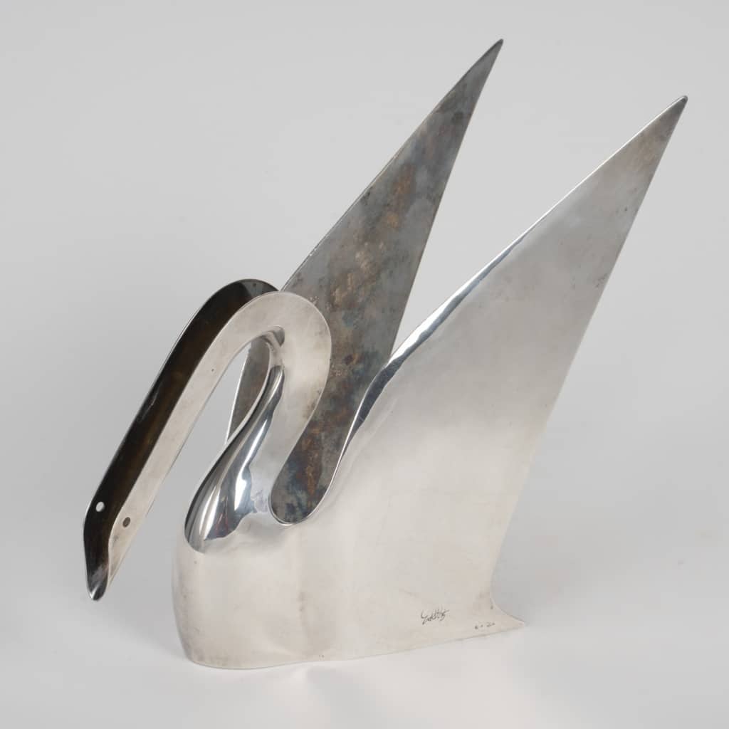 GIO PONTI (1891 – 1979) : Cygne en argent massif | Biron 