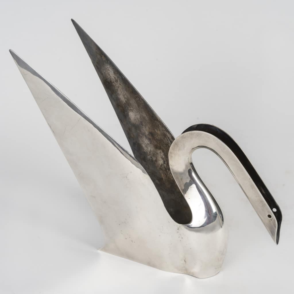 GIO PONTI (1891 – 1979) : Cygne en argent massif | Biron 