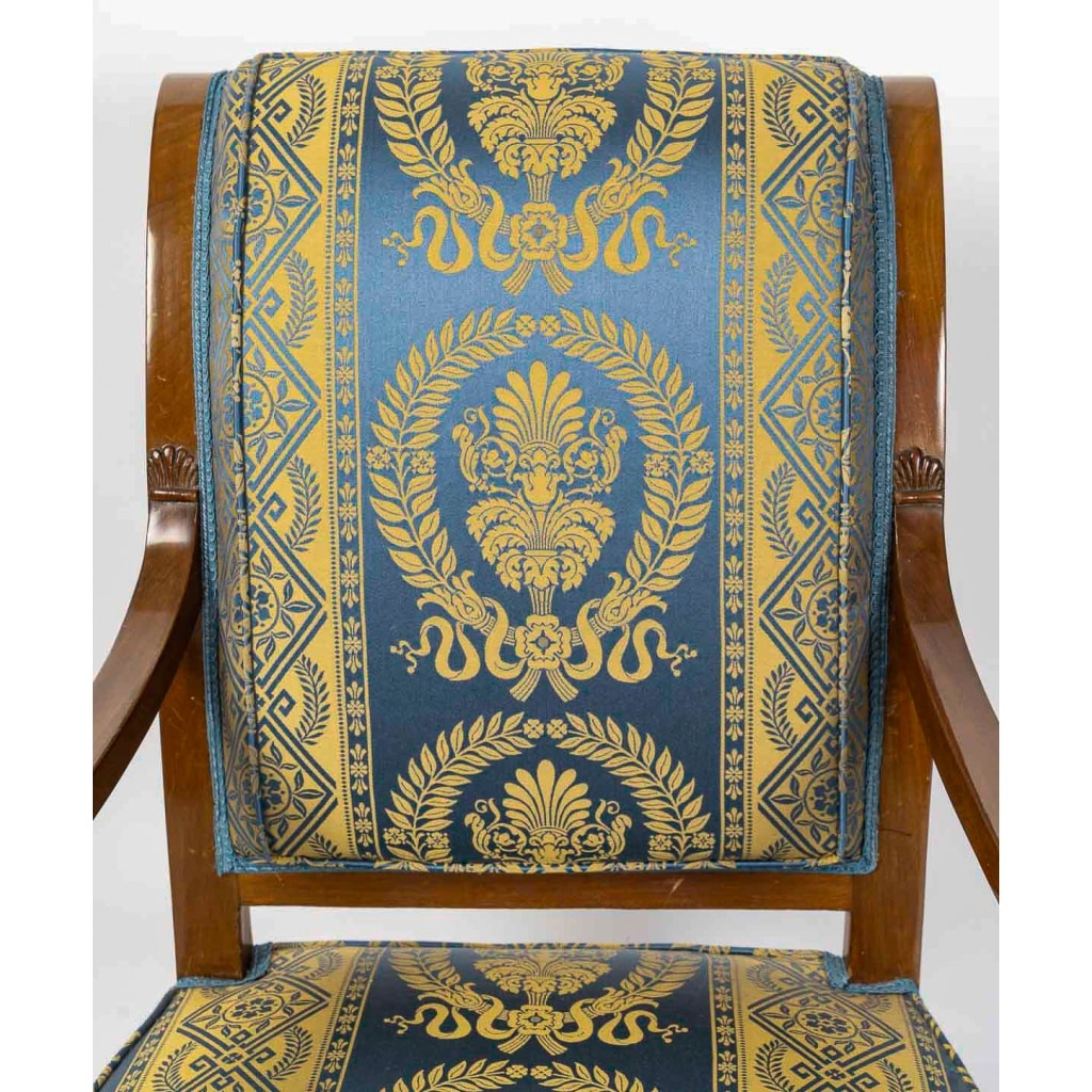 Georges Jacob reçu Maitre en 1765 Quatre fauteuils en acajou époque Directoire vers 1795-1799 | Biron 