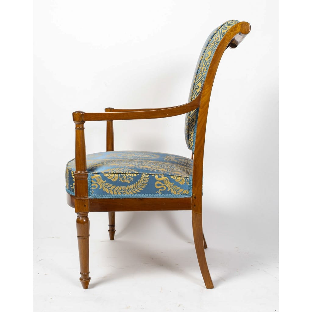 Georges Jacob reçu Maitre en 1765 Quatre fauteuils en acajou époque Directoire vers 1795-1799 | Biron 