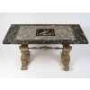 Table basse formée d’un plateau en marqueterie de marbres Florence XIXème siècle | Biron 