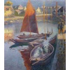BOUVET Max Peinture Française Marine 20ème Siècle Petit Port Breton Huile Sur toile Signée Certificat d’authenticité | Biron 