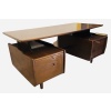 HAUVILLE Jacques Bureau Double Face Ouvrant Par Trois Tiroirs Et Un Caisson | Biron 