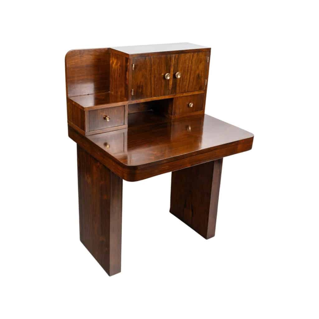 Bureau de style Cubiste, 1930-1940, en placage de palissandre. | Biron 
