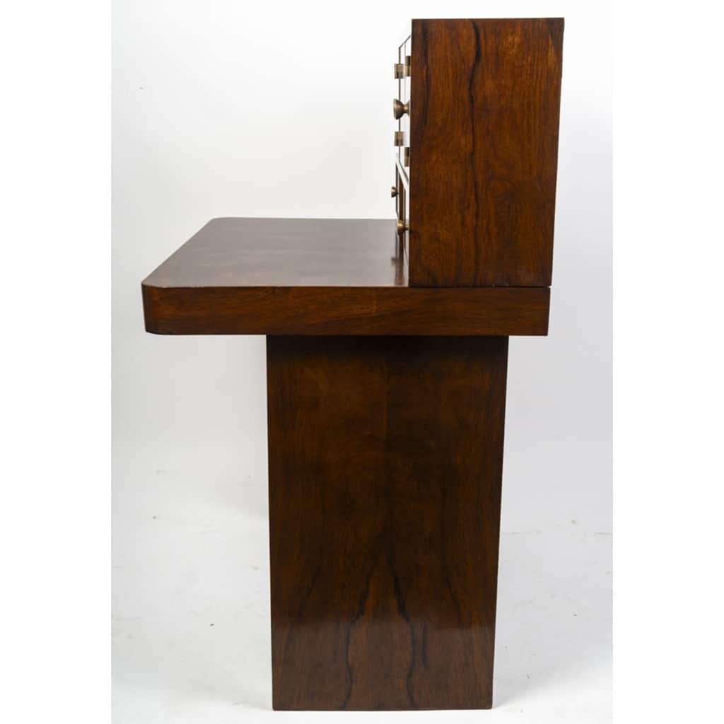 Bureau de style Cubiste, 1930-1940, en placage de palissandre. | Biron 