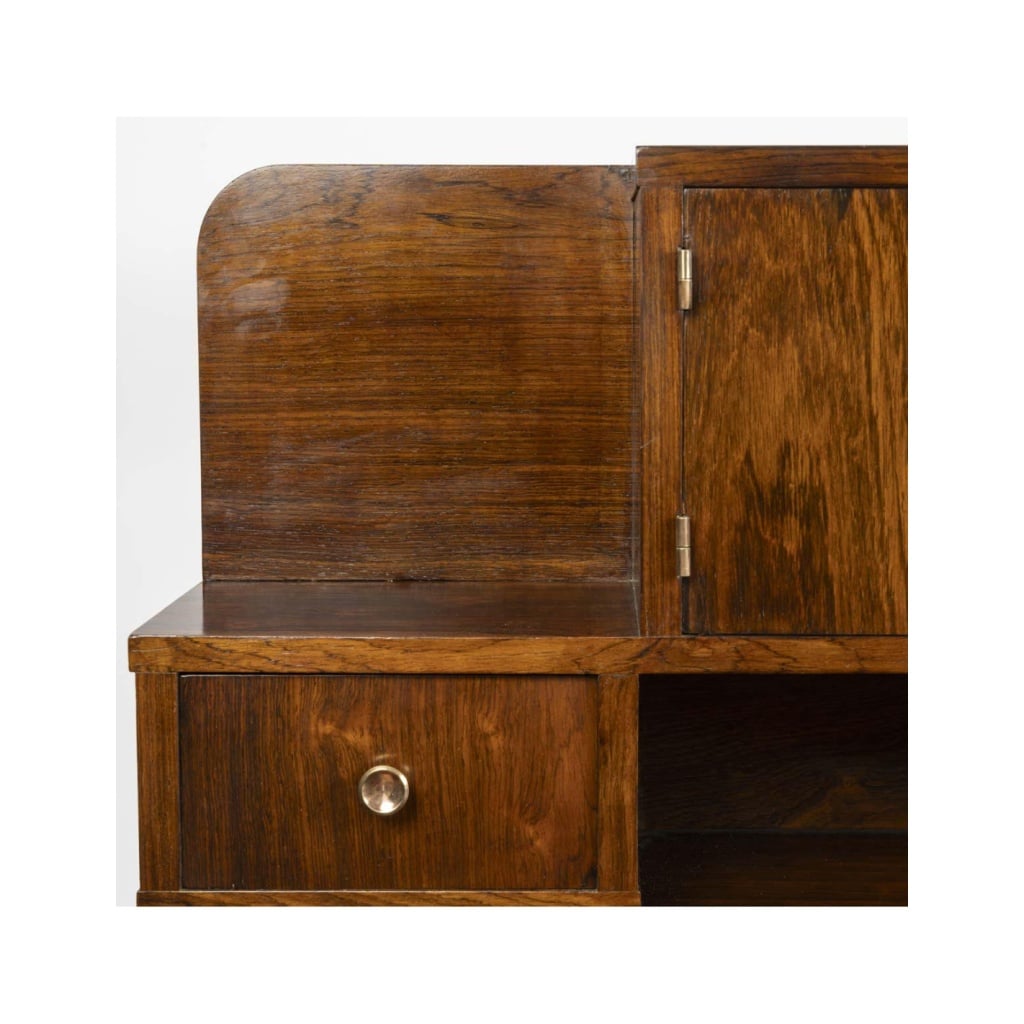 Bureau de style Cubiste, 1930-1940, en placage de palissandre. | Biron 
