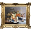 CAUCHOIX Eugène Nature morte aux fruits sur plateau d’argent Huile Sur Toile Signée Certificat d’authenticité | Biron 