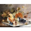 CAUCHOIX Eugène Nature morte aux fruits sur plateau d’argent Huile Sur Toile Signée Certificat d’authenticité | Biron 