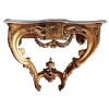 Console d’applique d’époque Transition Louis XV/Louis XVI bois sculpté doré dessus de marbre bleu turquin | Biron 