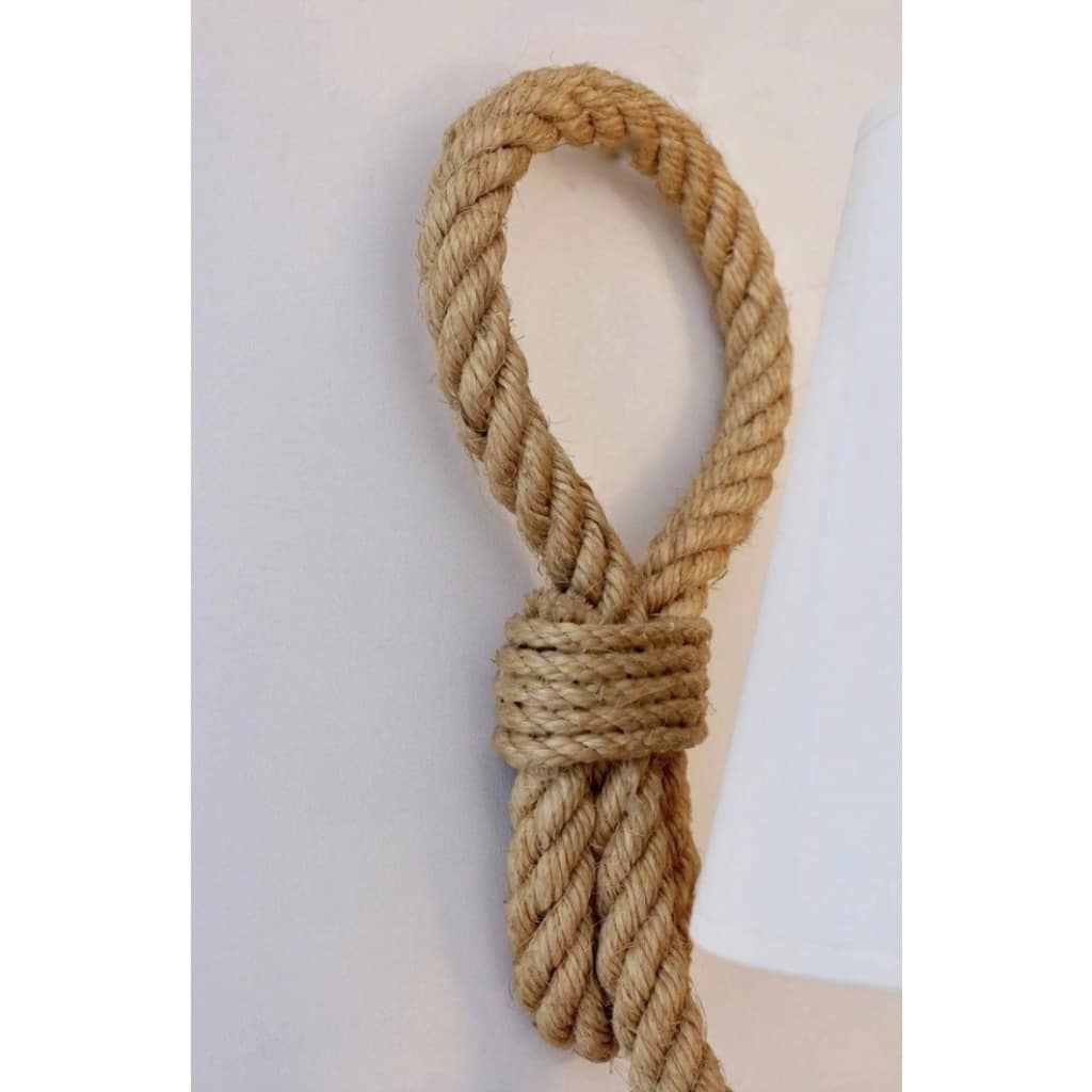 1950 Paire d’appliques en corde par Audoux Minet 4