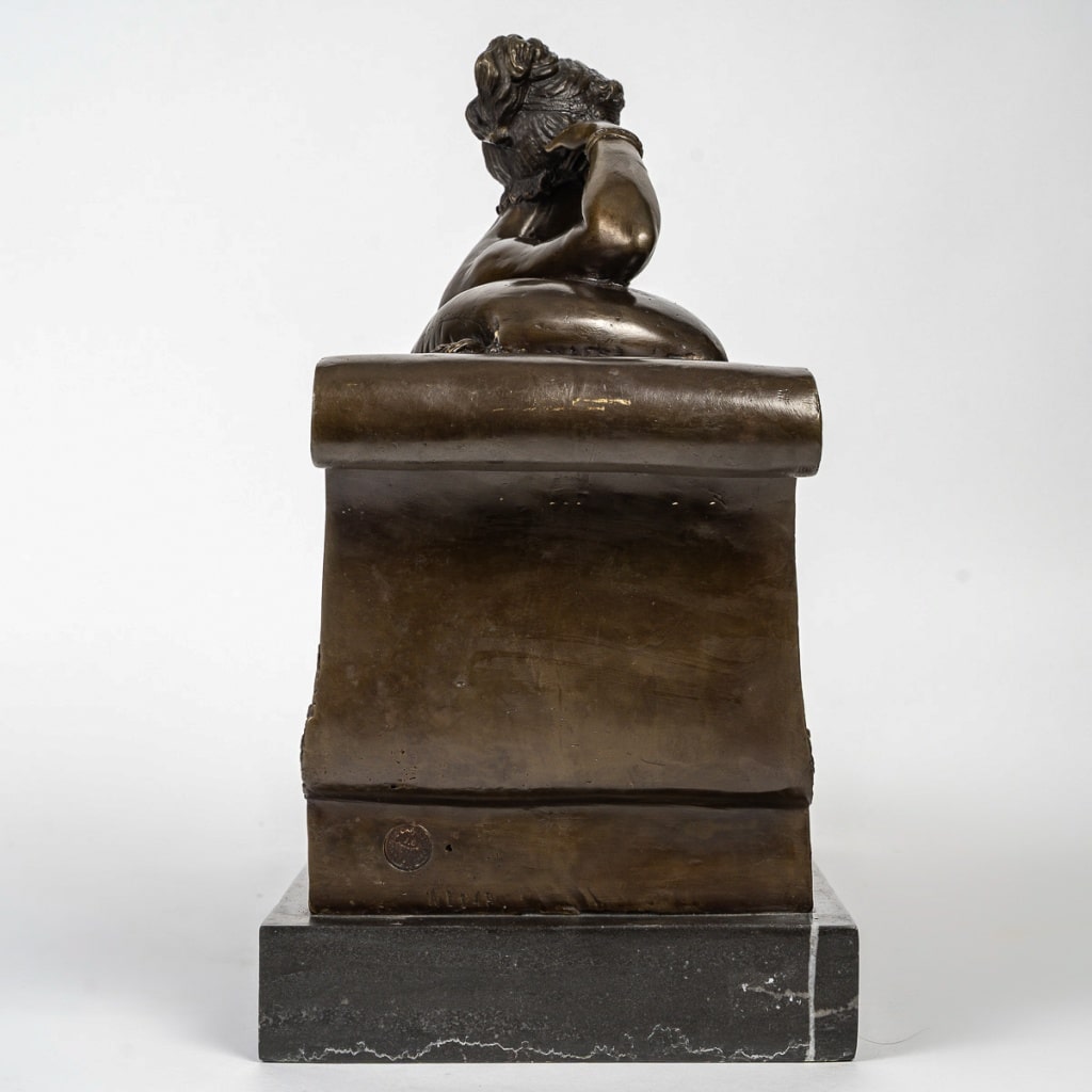 D’après Antonio Canova (1757-1822) – Pauline Borghèse dite Venus Vitrix en bronze et marbre vers 1860-1880 | Biron 