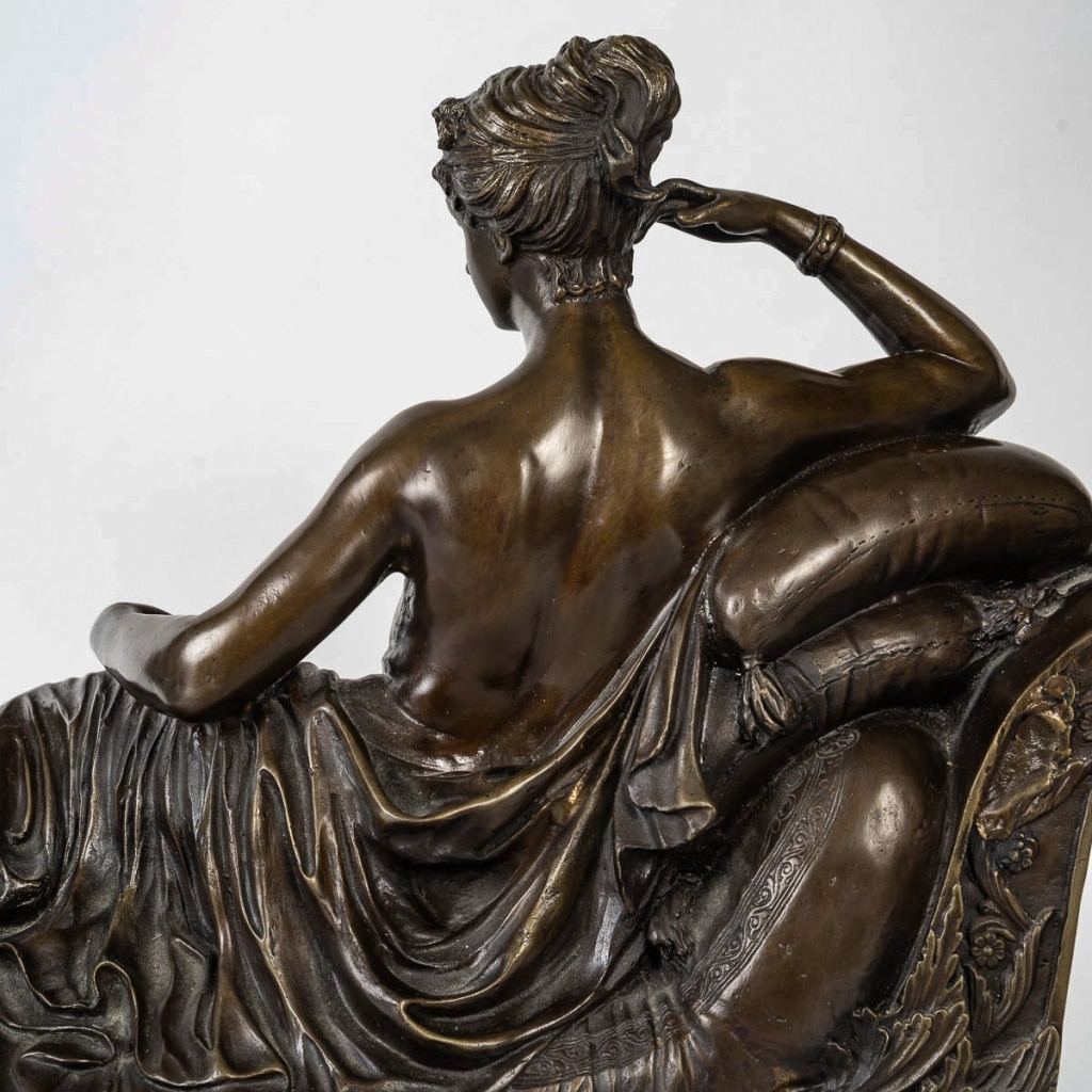 D’après Antonio Canova (1757-1822) – Pauline Borghèse dite Venus Vitrix en bronze et marbre vers 1860-1880 | Biron 