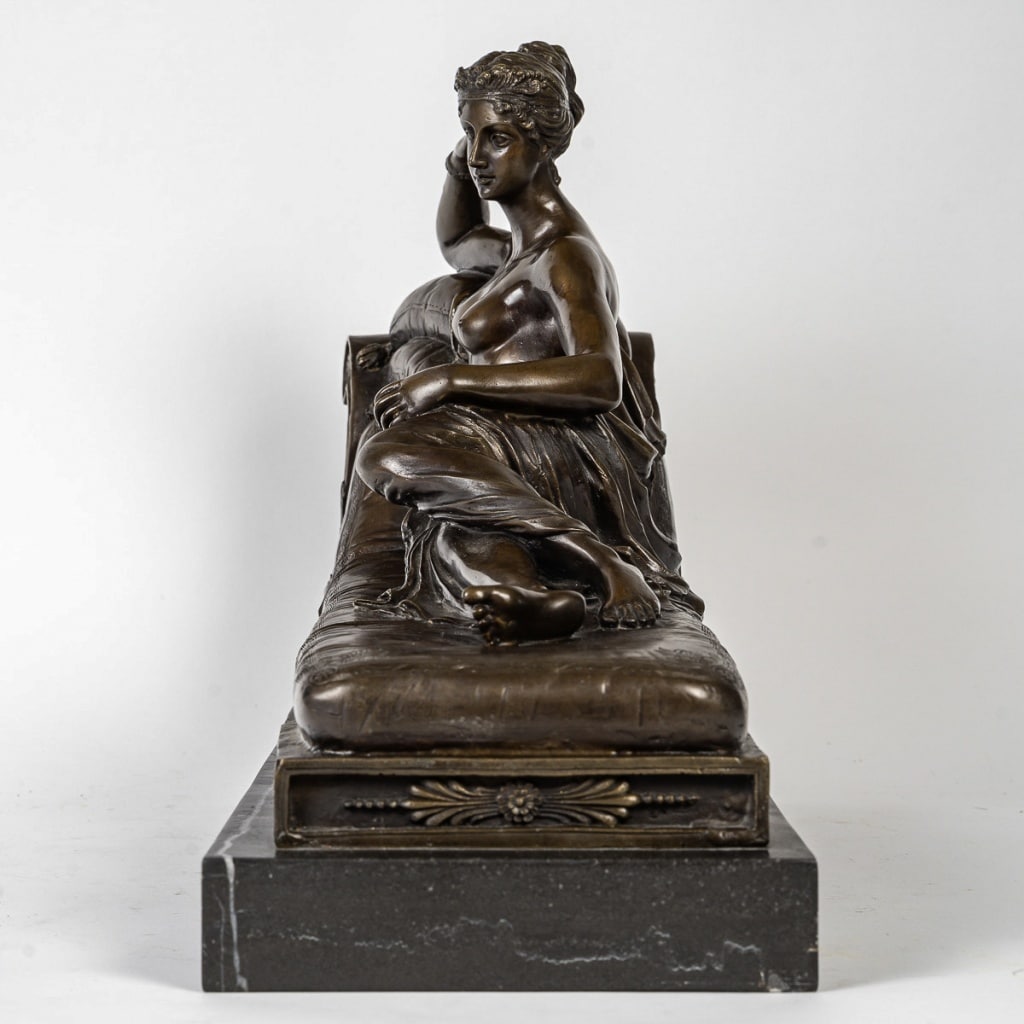 D’après Antonio Canova (1757-1822) – Pauline Borghèse dite Venus Vitrix en bronze et marbre vers 1860-1880 | Biron 