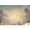 Louis-Claude Malbranche (1790-1838) Scène de vie à la campagne sous la neige huile sur toile vers 1820 | Biron 