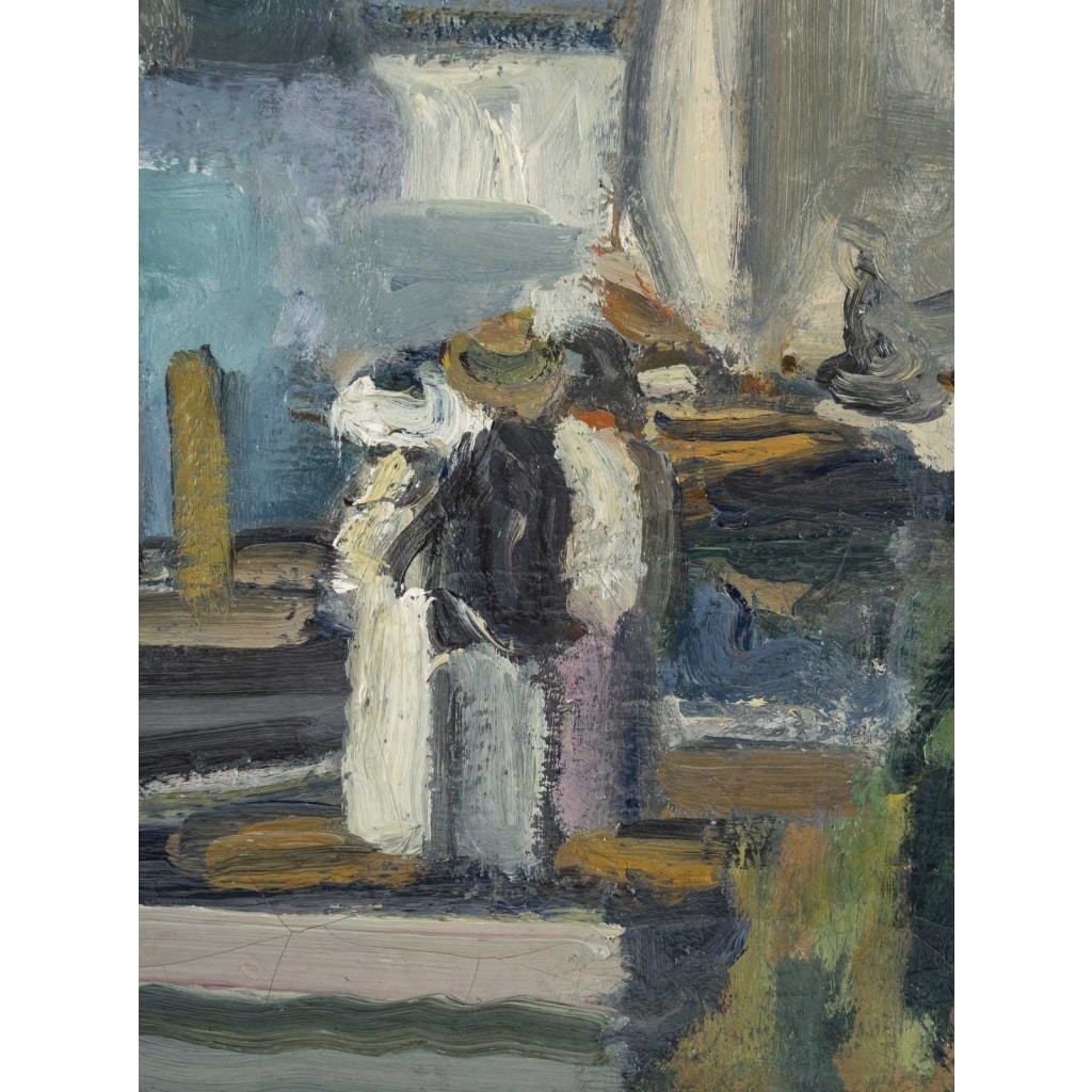 Edmond LEMPEREUR (1876 – 1909) L’embarquement – Circa 1900 | Biron Edmond LEMPEREUR (1876-1909) La promenade en barque 1