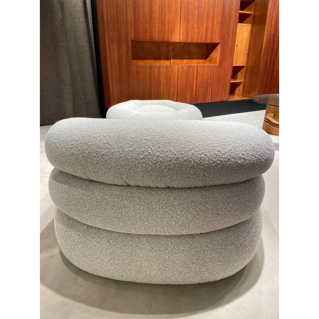 Ensemble fauteuil et pouf d’URBINO et LOMAZZI | Biron 