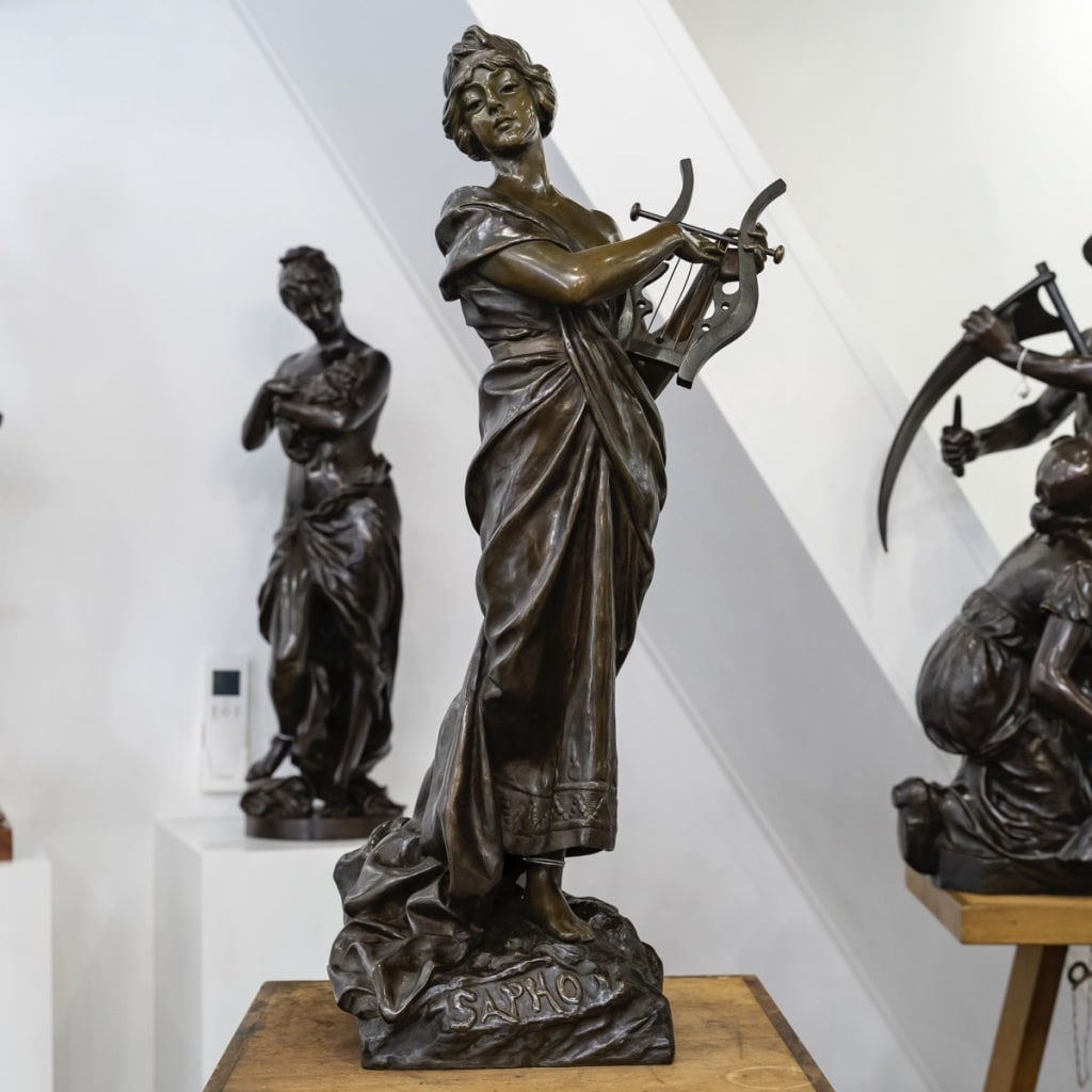 Sculpture – Sapho , Emmanuel Villanis (1858-1914) – Bronze | Biron 