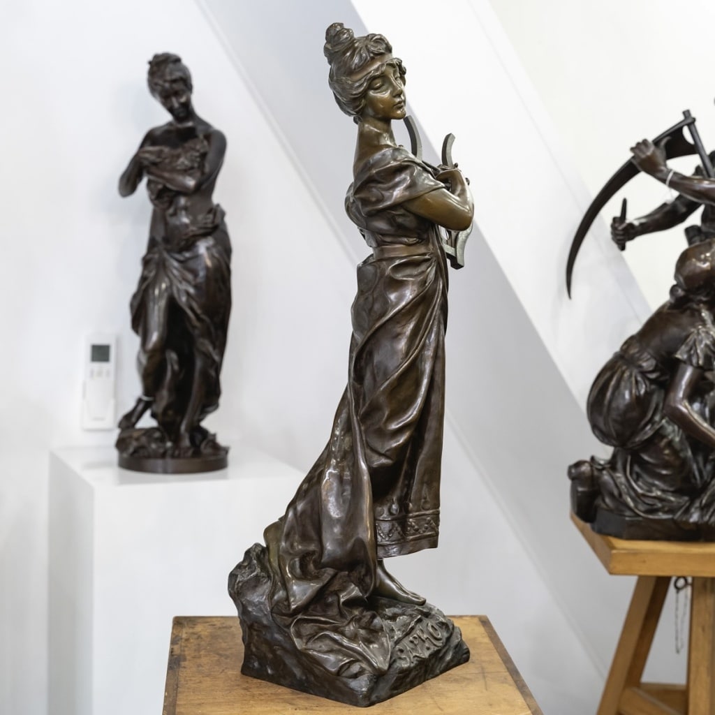 Sculpture – Sapho , Emmanuel Villanis (1858-1914) – Bronze | Biron 