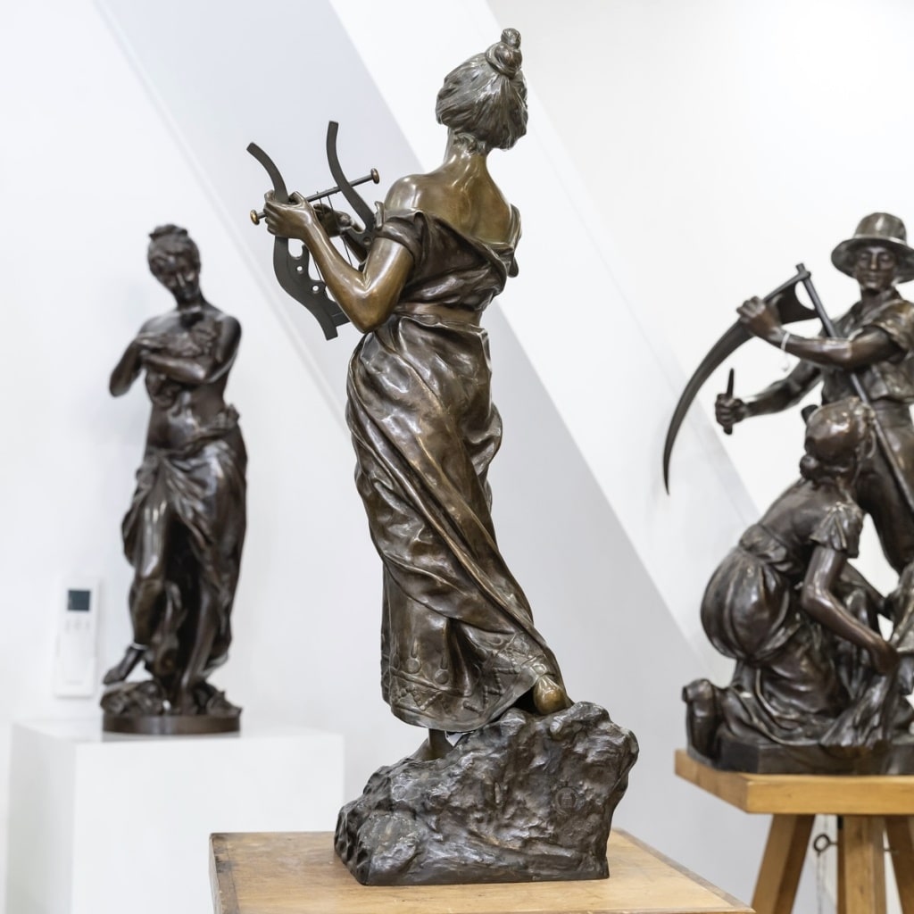 Sculpture – Sapho , Emmanuel Villanis (1858-1914) – Bronze | Biron 