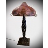 LAMPE LE VERRE FRANÇAIS A DÉCOR DE CLEMATITES | Biron 