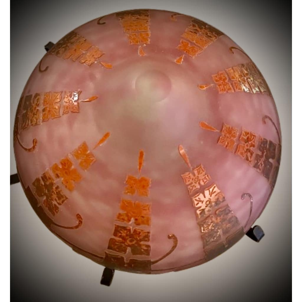LAMPE LE VERRE FRANÇAIS A DÉCOR DE CLEMATITES | Biron 