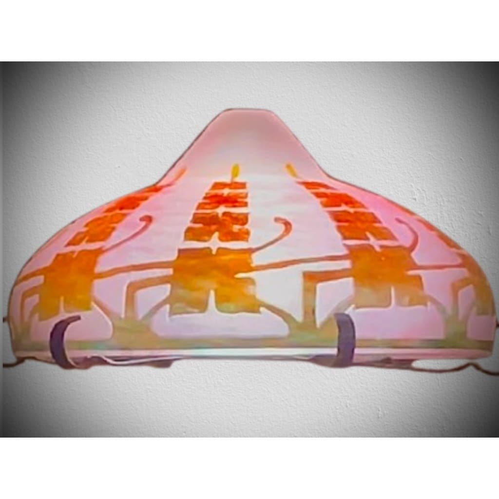 LAMPE LE VERRE FRANÇAIS A DÉCOR DE CLEMATITES | Biron 