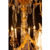 Signé par les Cristalleries de Baccarat, lustre d’époque Napoléon III en bronze doré et décor de cristal taillé vers 1850 -1870 | Biron 