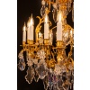 Signé par les Cristalleries de Baccarat, lustre d’époque Napoléon III en bronze doré et décor de cristal taillé vers 1850 -1870 | Biron 