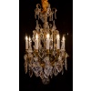 Signé par les Cristalleries de Baccarat paire de lustres de style Louis XV en bronze doré et cristal taillé vers 1880-1890 | Biron 