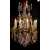 Signé par les Cristalleries de Baccarat paire de lustres de style Louis XV en bronze doré et cristal taillé vers 1880-1890 | Biron 