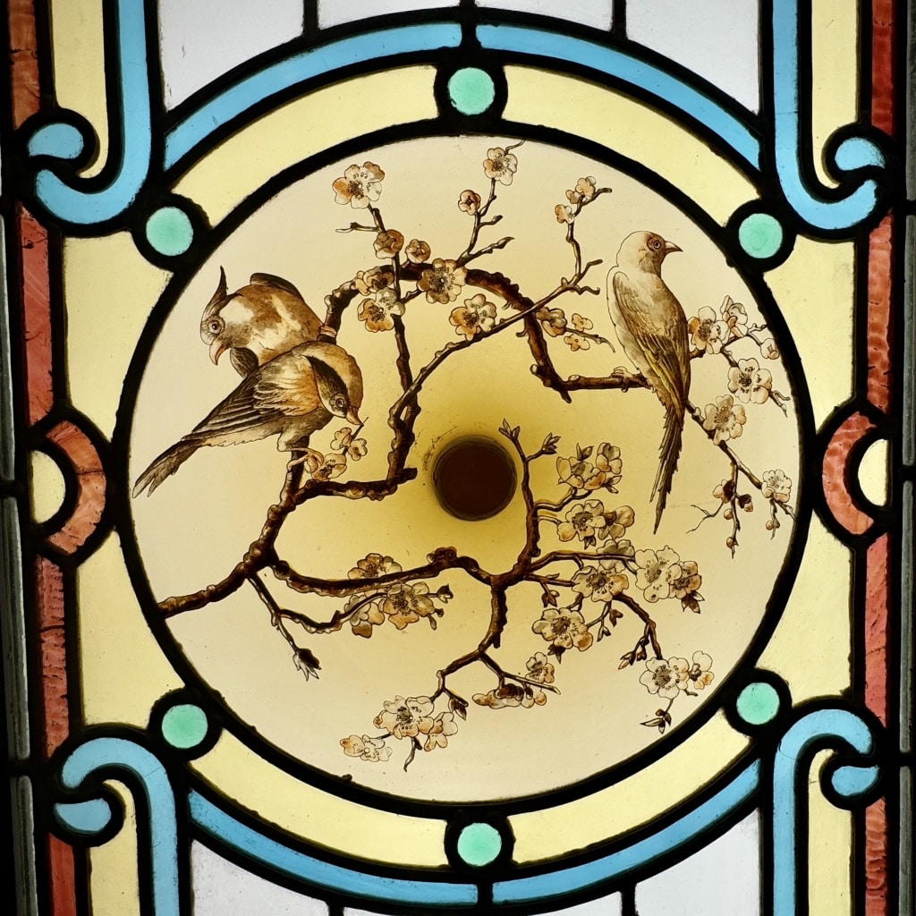 Vitrail Vitraux aux oiseaux (H193cm L107cm) | Biron 