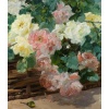 JEANNIN Georges Peinture Française 19è Siècle Panier De Roses Huile Sur Toile Signée Certificat d’authenticité | Biron 