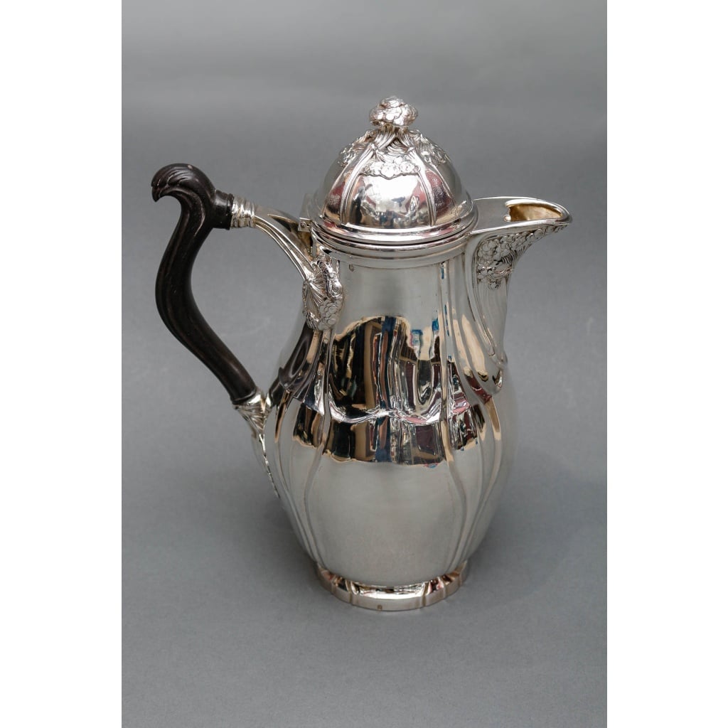 LELIÈVRE (Eugène-Alfred) – Cafetière en argent Massif TIFFANY circa 1880 ART NOUVEAU | Biron 