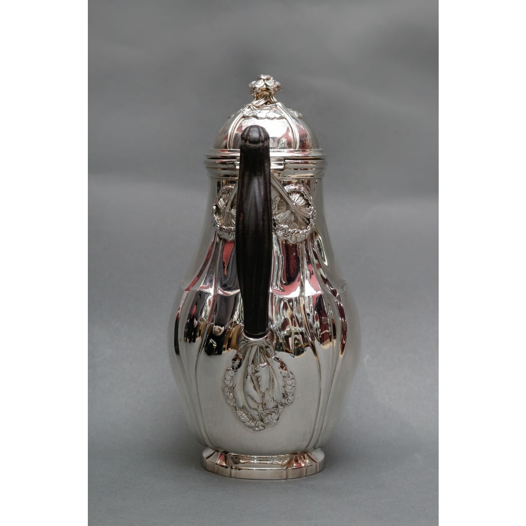 LELIÈVRE (Eugène-Alfred) – Cafetière en argent Massif TIFFANY circa 1880 ART NOUVEAU | Biron 