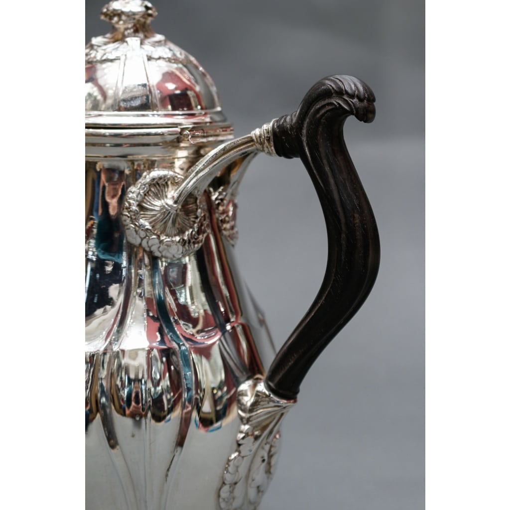 LELIÈVRE (Eugène-Alfred) – Cafetière en argent Massif TIFFANY circa 1880 ART NOUVEAU | Biron 