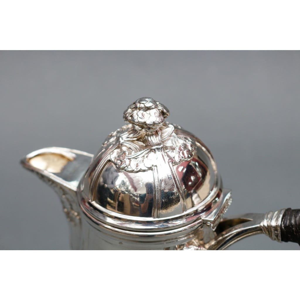 LELIÈVRE (Eugène-Alfred) – Cafetière en argent Massif TIFFANY circa 1880 ART NOUVEAU | Biron 