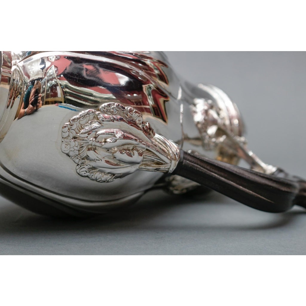 LELIÈVRE (Eugène-Alfred) – Cafetière en argent Massif TIFFANY circa 1880 ART NOUVEAU | Biron 