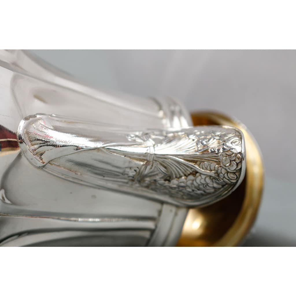 LELIÈVRE (Eugène-Alfred) – Cafetière en argent Massif TIFFANY circa 1880 ART NOUVEAU | Biron 