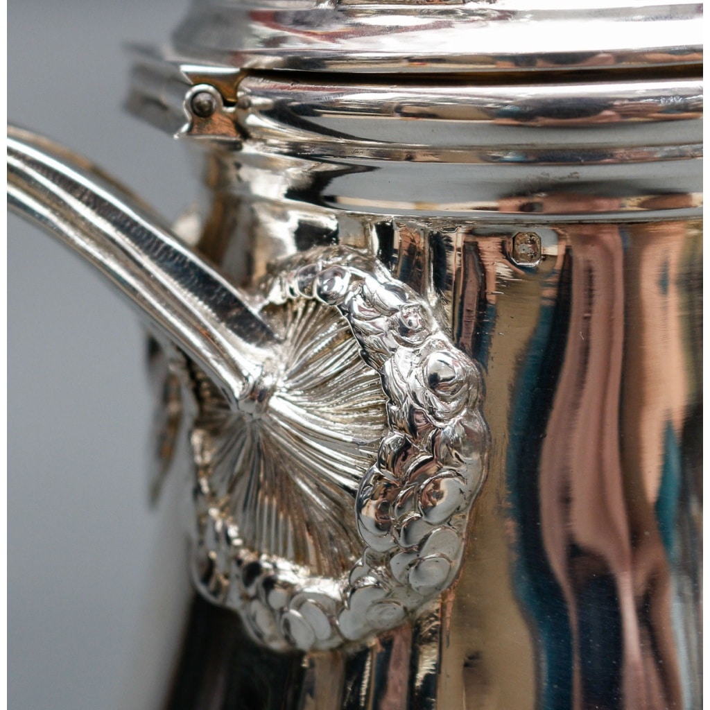 LELIÈVRE (Eugène-Alfred) – Cafetière en argent Massif TIFFANY circa 1880 ART NOUVEAU | Biron 