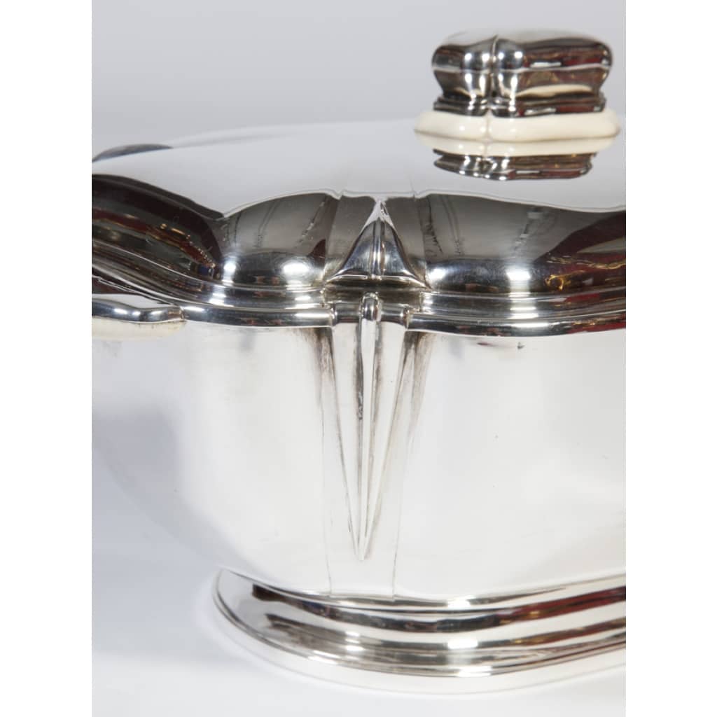 Orfèvre R. Ruys – Centre de table en argent massif Art déco XXè | Biron 