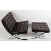 Fauteuil Style Barcelona avec Ottoman – Made in Italy, Design Moderne Iconique, Parfait État | Biron 