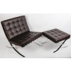 Fauteuil Style Barcelona avec Ottoman – Made in Italy, Design Moderne Iconique, Parfait État | Biron 