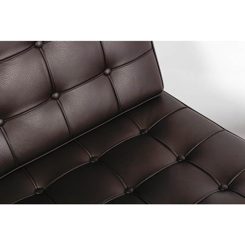 Fauteuil Style Barcelona avec Ottoman – Made in Italy, Design Moderne Iconique, Parfait État | Biron 