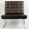 Fauteuil Style Barcelona avec Ottoman – Made in Italy, Design Moderne Iconique, Parfait État | Biron 