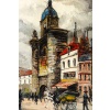 Franck Will (1900-1951) Place de la Grosse Horloge à La Rochelle huile sur toile vers 1925-1930 | Biron 