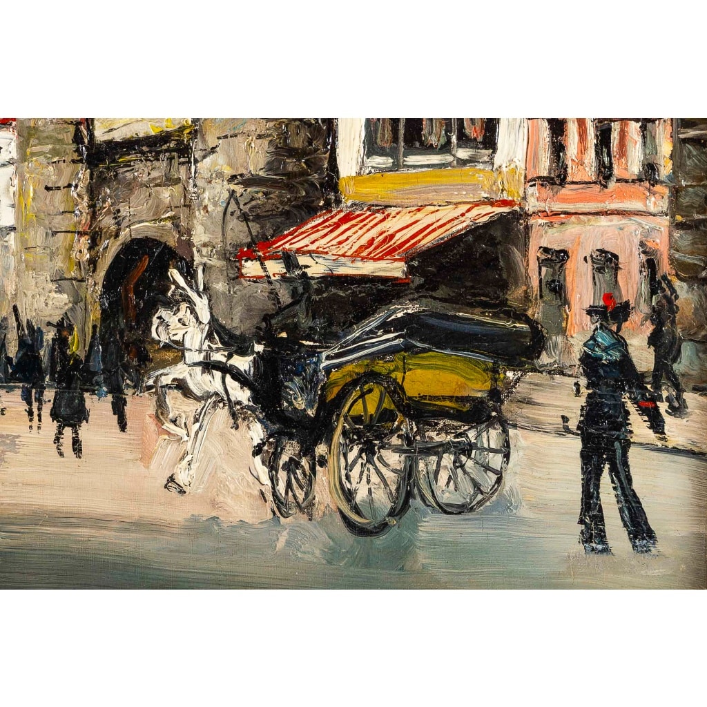 Franck Will (1900-1951) Place de la Grosse Horloge à La Rochelle huile sur toile vers 1925-1930 | Biron 