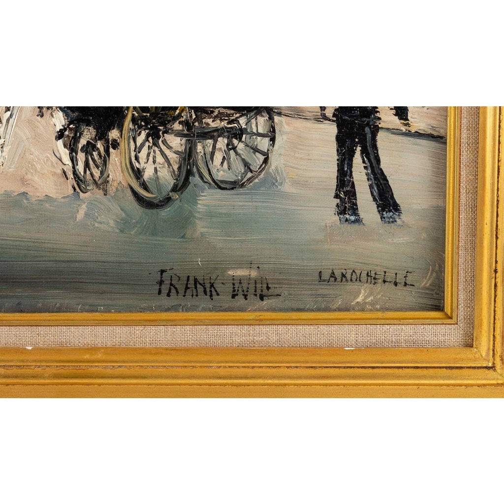 Franck Will (1900-1951) Place de la Grosse Horloge à La Rochelle huile sur toile vers 1925-1930 | Biron 