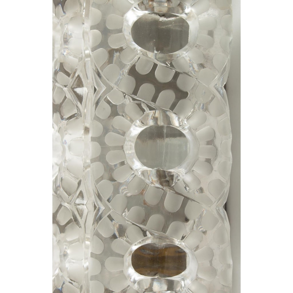 Ensemble de 3 Appliques « Séville » Lalique en Cristal | 1947 | Éclairage de Luxe| Design Élégant | Biron 