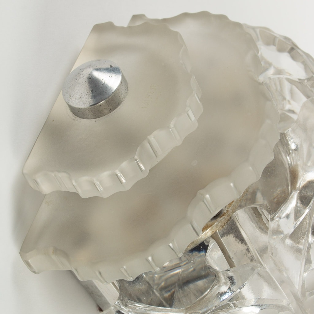 Ensemble de 3 Appliques « Séville » Lalique en Cristal | 1947 | Éclairage de Luxe| Design Élégant | Biron 